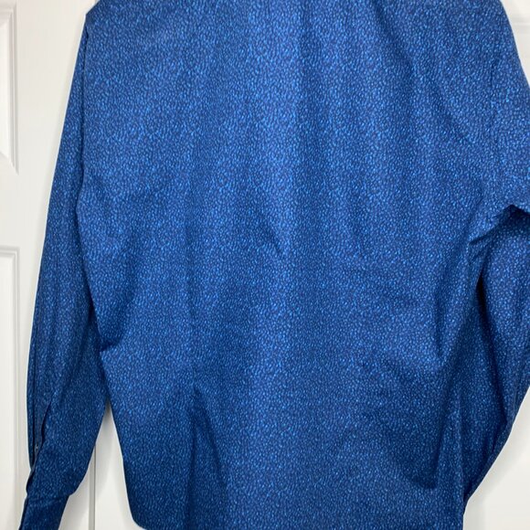 Simon Carter Blue Pattened Shirt - Picture 4 of 10
